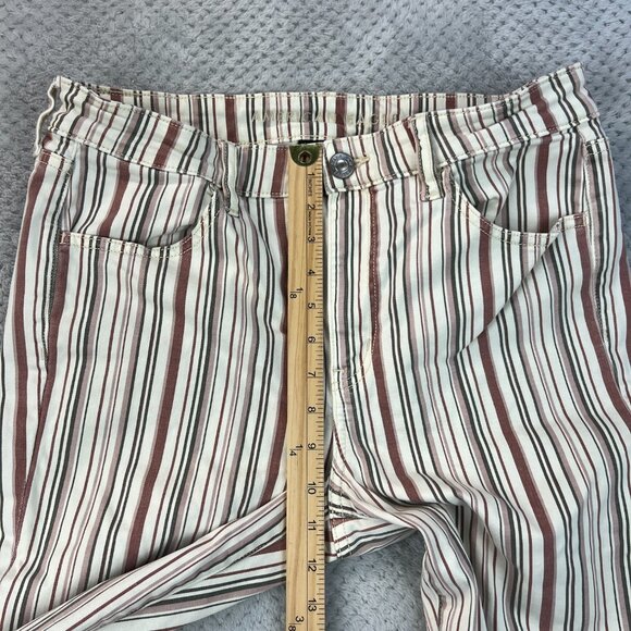 American Eagle Womens Next Level Stretch High Rise Jegging Striped Denim Jean 14 - Picture 7 of 15